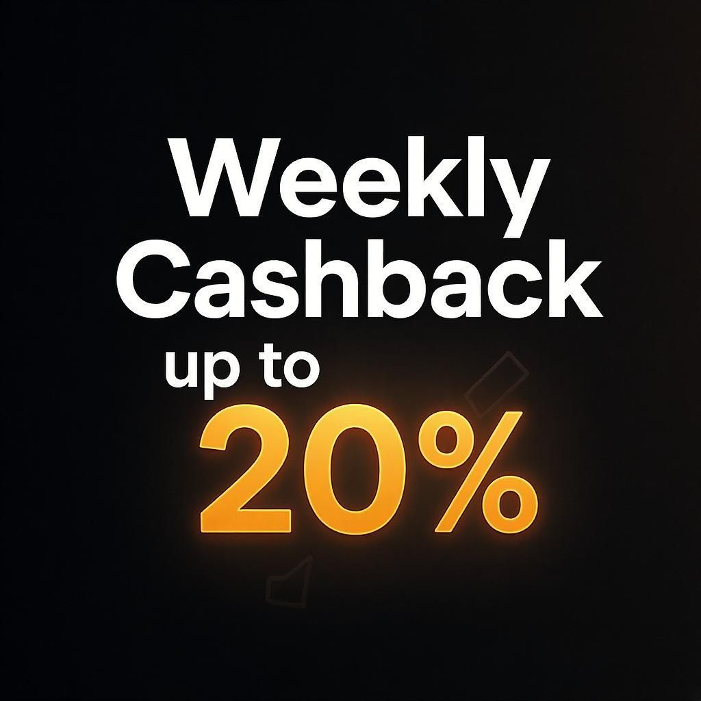 Weekly Cashback up to 20%